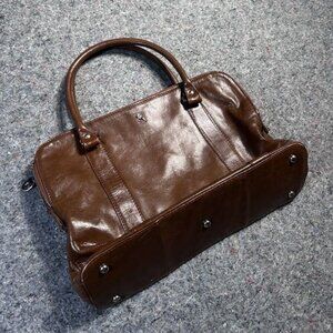 Ashwood Women's Brown Leather Studded Purse Satchel...